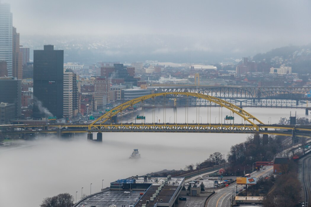 The U.S. Army Corps of Engineers Pittsburgh District operates 23 navigable locks and dams on the Allegheny, Monongahela and Ohio rivers year-round regardless of weather, including in foggy conditions that restrict visibility.
