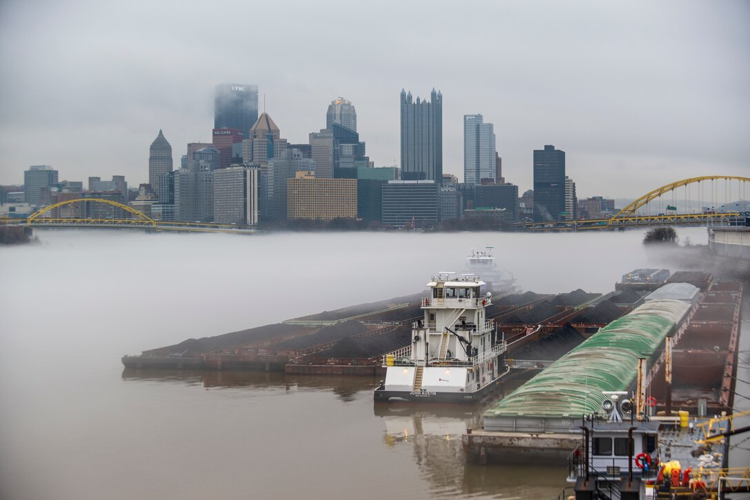 The U.S. Army Corps of Engineers Pittsburgh District operates 23 navigable locks and dams on the Allegheny, Monongahela and Ohio rivers year-round regardless of weather, including in foggy conditions that restrict visibility.