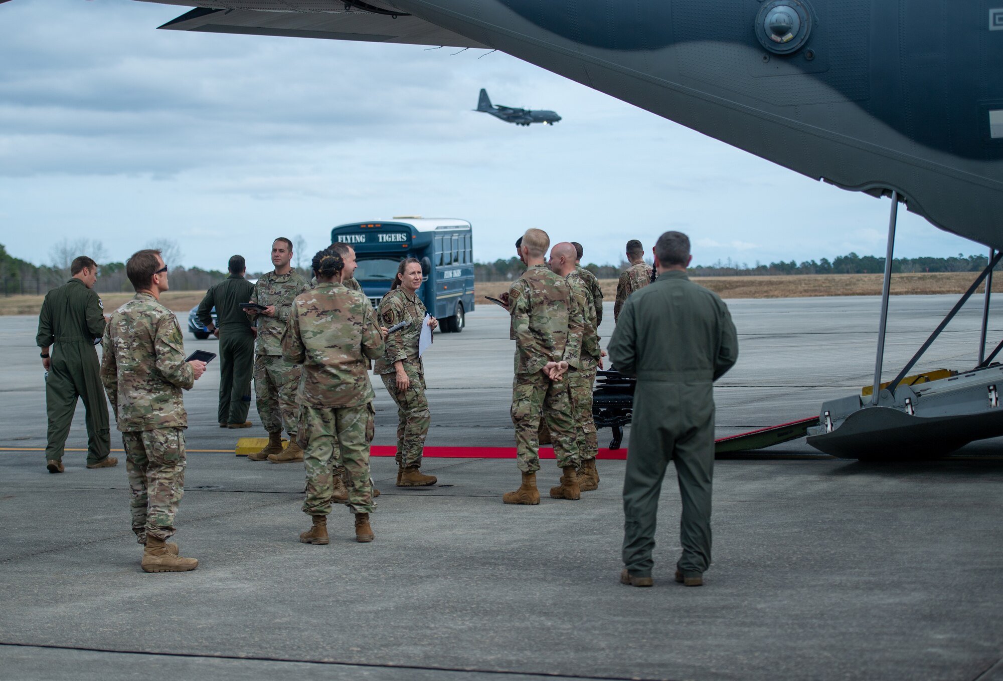 U.S. Air Force 23rd Wing leadership from different units across the installation take part in the Top Tiger competition at Moody Air Force Base, Georgia, Jan. 26th, 2024. The quarterly competition is designed to not only sharpen Airmen’s knowledge but highlight maintenance professionals’ attention to detail.  (U.S. Air Force photo by Airman Cade Ellis)