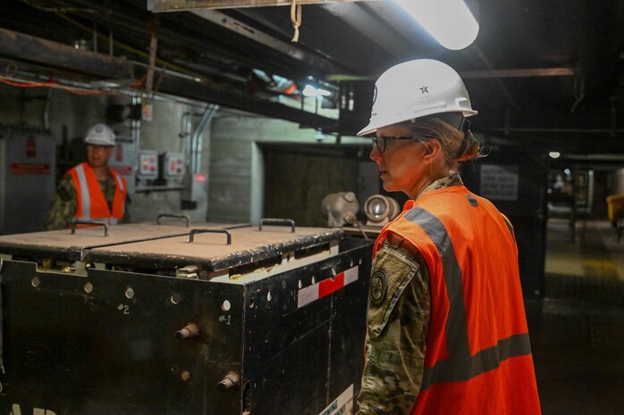 U.S. Army U.S. Army Brig. Gen. Michelle Link, deputy commander, Joint Task Force-Red Hill (JTF-RH) and JTF-RH Repair and Maintenance Director, U.S. Navy Capt. Steven Stasick tours the Red Hill Bulk Fuel Storage Facility (RHBFSF) January 22, 2024, Halawa, Hawaii.