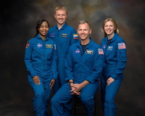 Official NASA SpaceX Crew-9 portrait of Mission Specialist Stephanie Wilson, Roscomos cosmonaut Mission Specialist Aleksandr Gorbunov, U.S. Space Force Col. Hague and Commander Zena Cardman. (NASA courtesy photo)