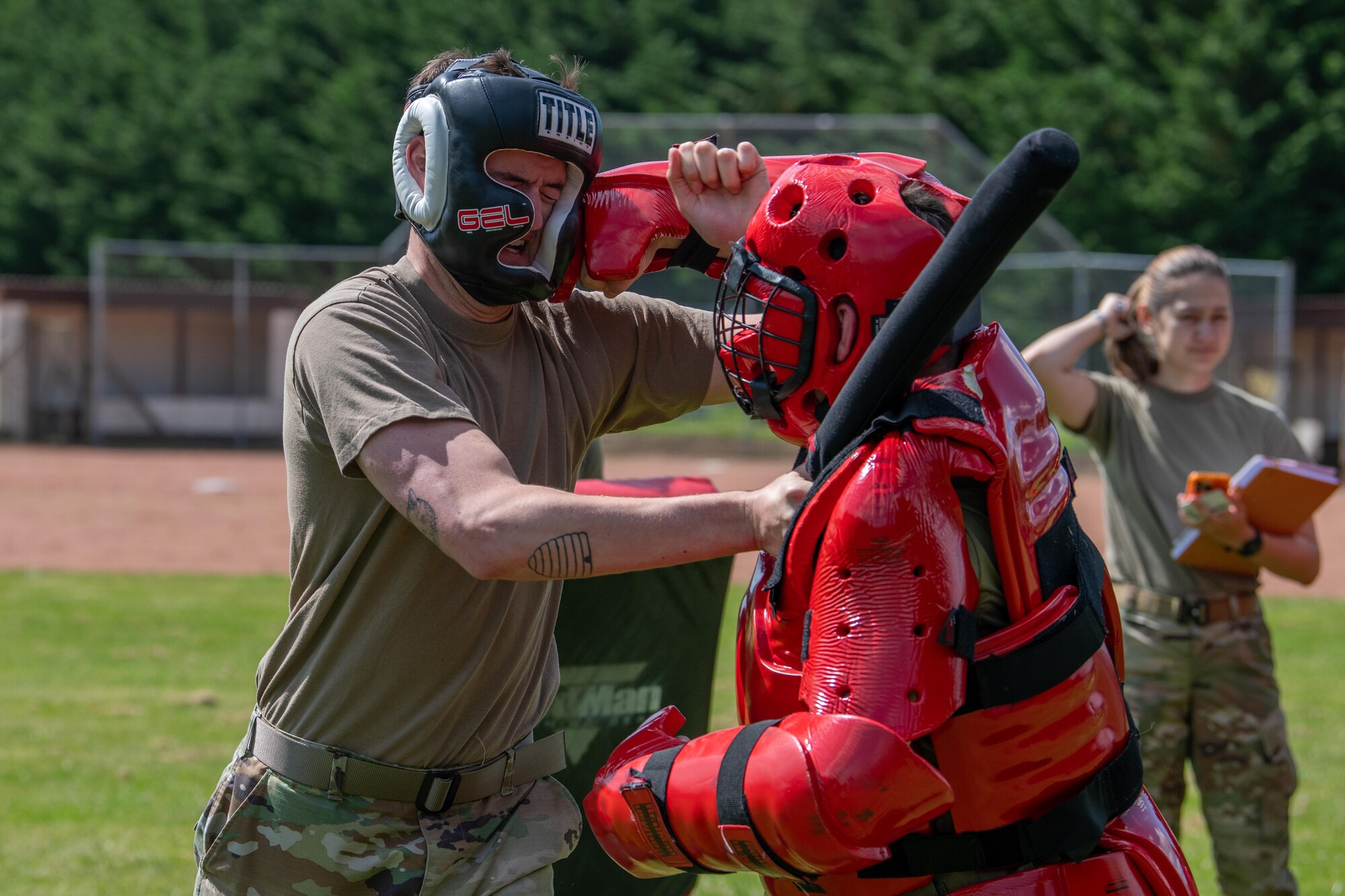 Airmen participate in Red Man training