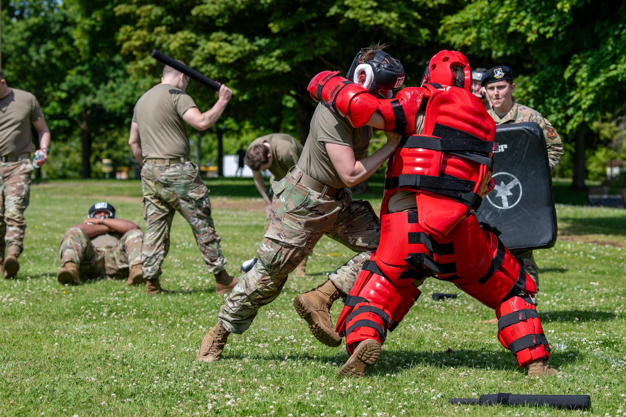 Airmen participate in Red Man training