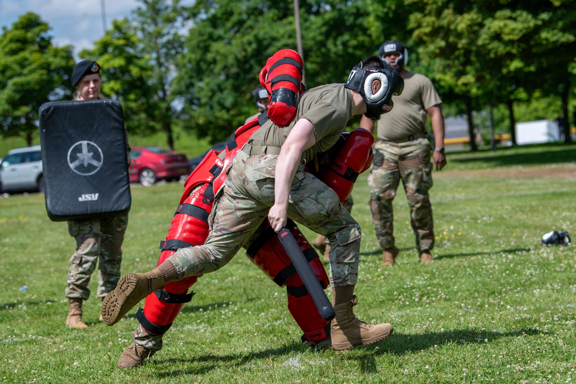 Airmen participate in Red Man training