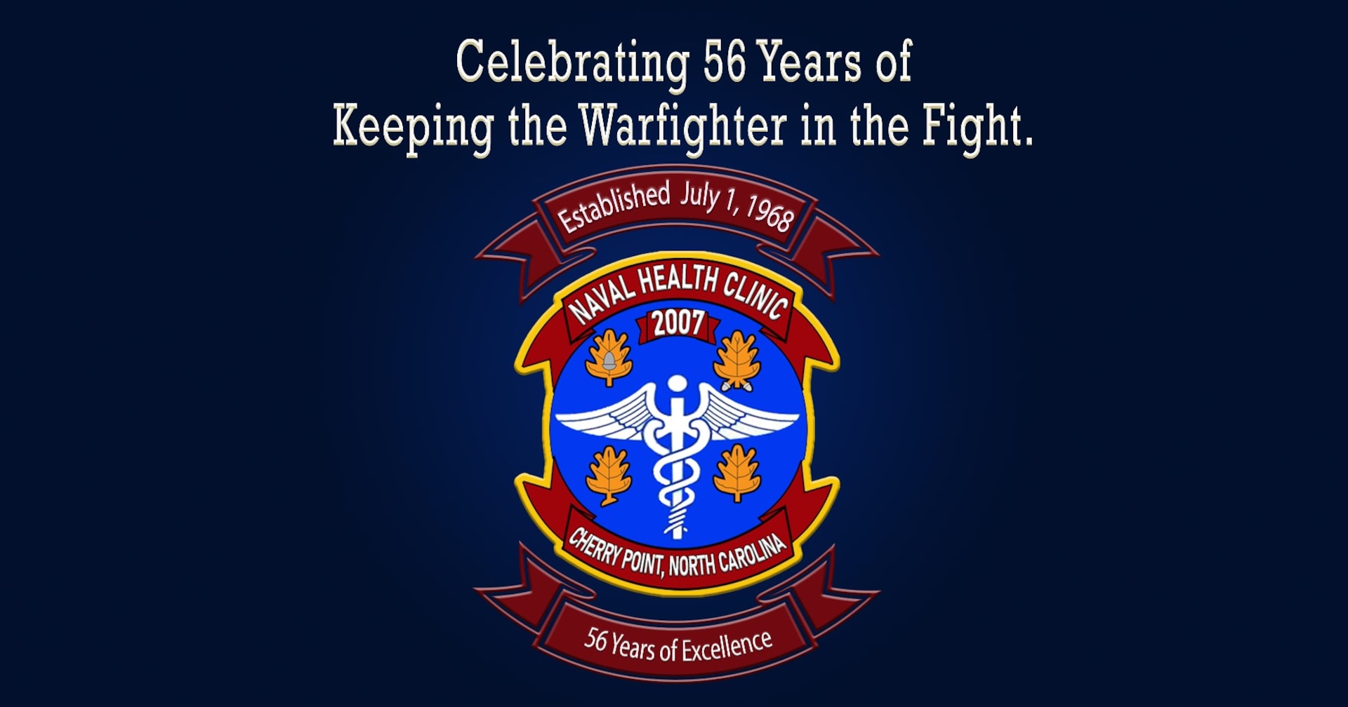 The first week of July, 2024 Sailors and staff of Naval Health Clinic Cherry Point celebrate 56 years of the clinic’s role in the readiness of Marines serving in eastern North Carolina and the wellness of their families and nearby communities.