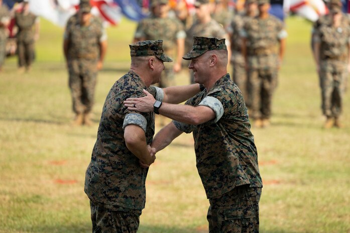 Marine Air Control Group (MACG) 28 change of command ceremony