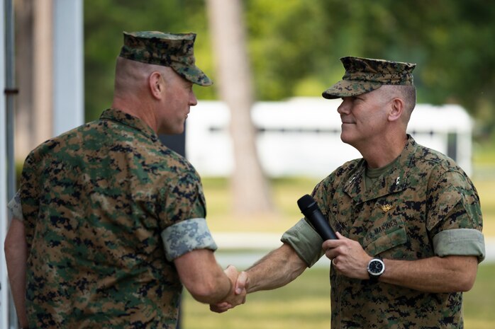 Marine Air Control Group (MACG) 28 change of command ceremony