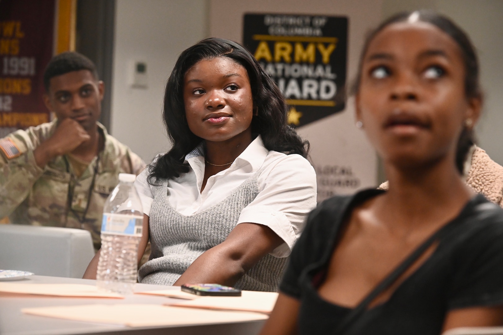 Participants of the 2024 Marion Barry Summer Youth Employment Program attend orientation at the D.C. Armory, June 26. The cohort, comprised of young adults age 18-21, will gain exposure in approx. a dozen work-centers within the D.C. National Guard and D.C. Government Operations-DCNG until Aug. 2. Orientation day included meetings with Marcus Hunt, director, D.C. Government Operations-DCNG, and Maj. Gen. John C. Andonie, Commanding General (interim), D.C. National Guard. Participants also received a tour of the D.C. National Guard Museum highlighting 222-years of service to the nation and District.