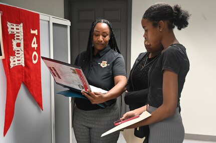 Participants of the 2024 Marion Barry Summer Youth Employment Program attend orientation at the D.C. Armory, June 26. The cohort, comprised of young adults age 18-21, will gain exposure in approx. a dozen work-centers within the D.C. National Guard and D.C. Government Operations-DCNG until Aug. 2. Orientation day included meetings with Marcus Hunt, director, D.C. Government Operations-DCNG, and Maj. Gen. John C. Andonie, Commanding General (interim), D.C. National Guard. Participants also received a tour of the D.C. National Guard Museum highlighting 222-years of service to the nation and District.