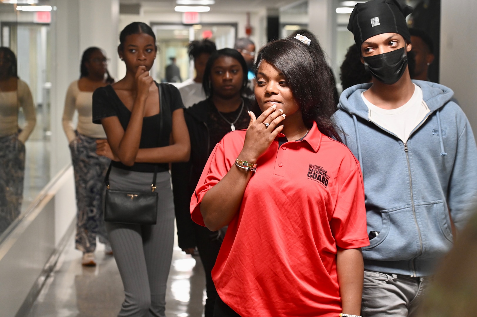 Participants of the 2024 Marion Barry Summer Youth Employment Program attend orientation at the D.C. Armory, June 26. The cohort, comprised of young adults age 18-21, will gain exposure in approx. a dozen work-centers within the D.C. National Guard and D.C. Government Operations-DCNG until Aug. 2. Orientation day included meetings with Marcus Hunt, director, D.C. Government Operations-DCNG, and Maj. Gen. John C. Andonie, Commanding General (interim), D.C. National Guard. Participants also received a tour of the D.C. National Guard Museum highlighting 222-years of service to the nation and District.