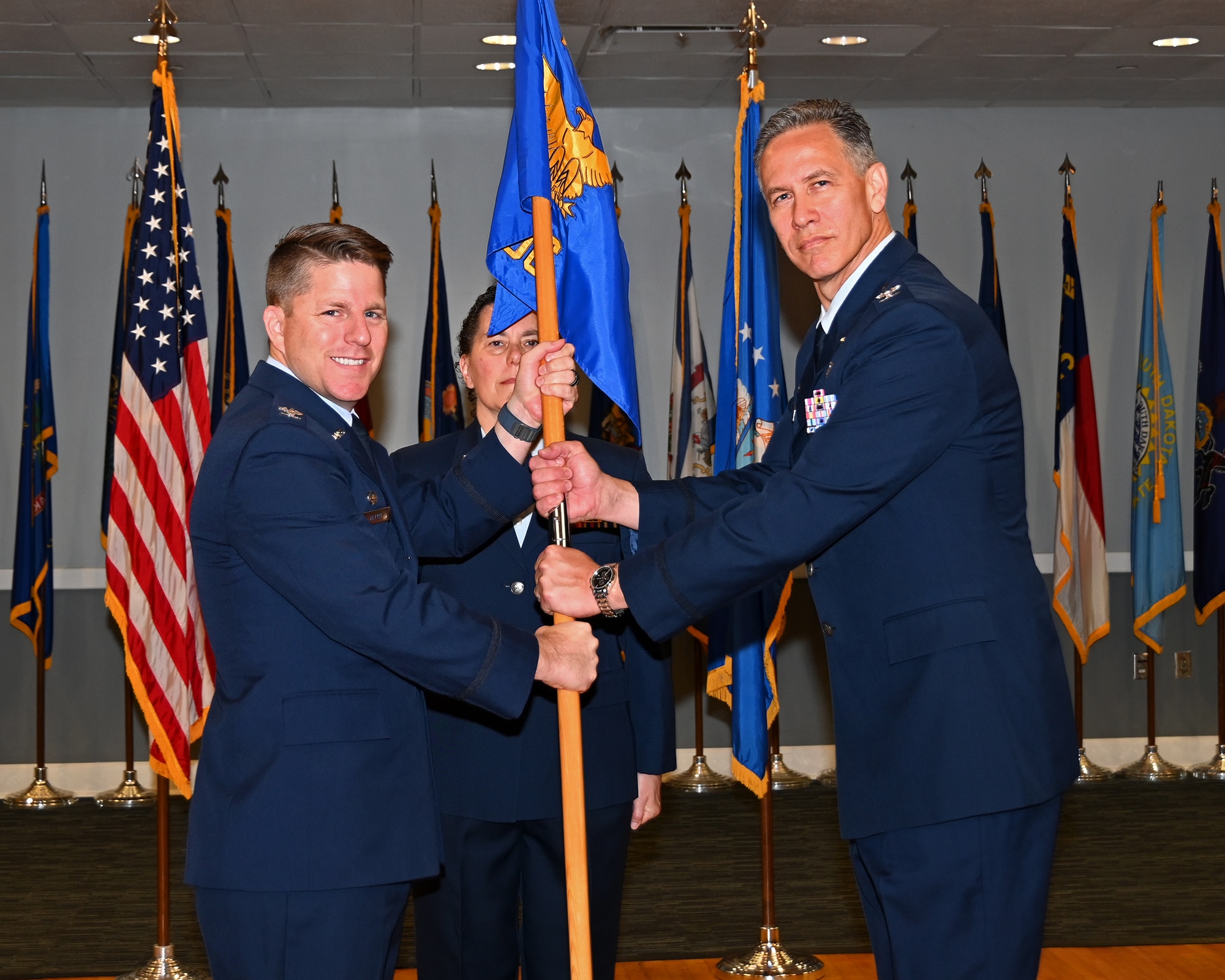 Col. Blech and Col. Catalá pose for a photo.