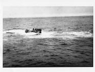 1944: April 16:  Sinking of German U-boat, U-550
Joining USS Gandy (DE-764), USS Joyce (DE-317) and USS Peterson (DE-152) intentionally rammed German (Type IXC) U-boat, U-550, in the North Atlantic east of New York on April 16, 1944.   The destroyer escorts then subsequently deployed depth-charges and gunfire to sink the submarine.  Previously, U-550 sank the U.S. merchant tanker, SS Pan Pennsylvania, on the same day.  Joyce and Peterson picked-up the survivors.   During the action, shells from the destroyer escorts set afire Pan Pennsylvania's abandoned wreck.