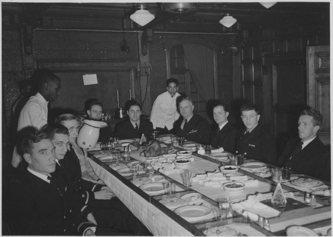 Wardroom aboard USS SEA CLOUD, circa 1944