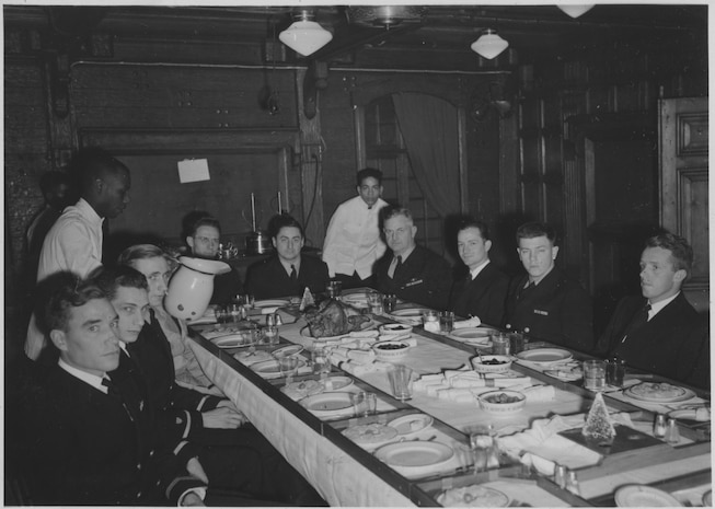 Wardroom aboard USS SEA CLOUD, circa 1944