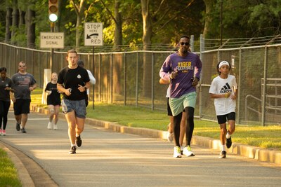 people running and walking