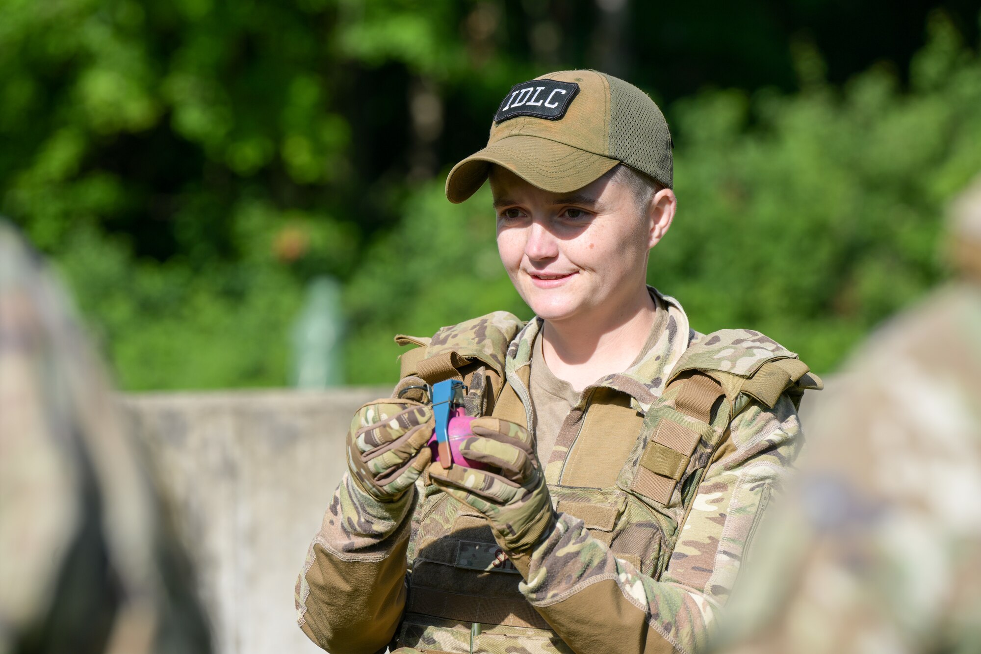 Members of Youngstown Air Reserve Station's 910th Airlift Wing, the Ohio Army National Guard and the U.S. Marine Corps Reserve participated in grenade training and familiarization facilitated by Integrated Defense Leadership Course cadre members.