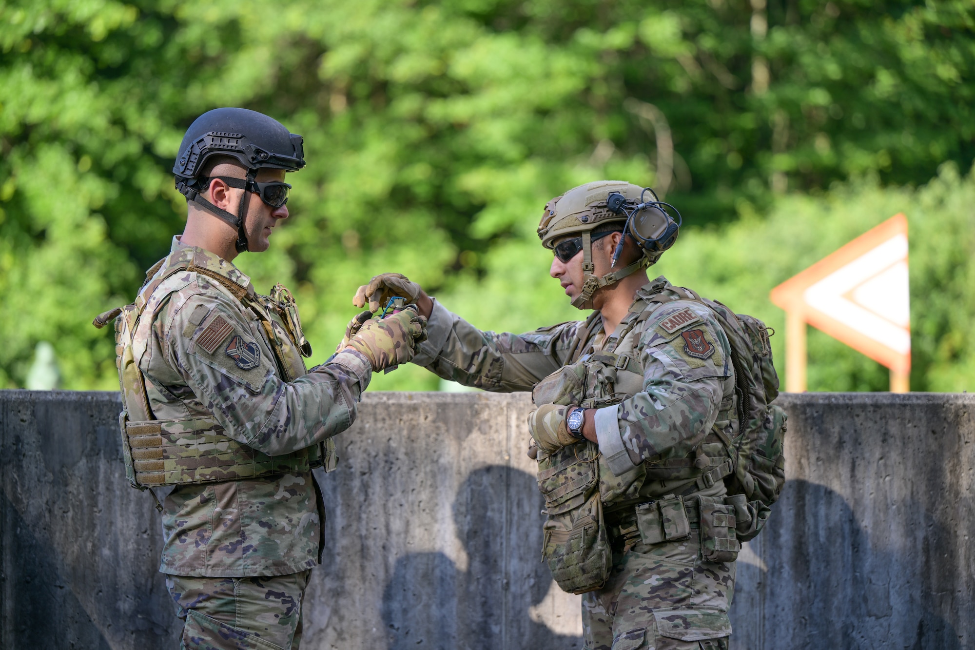 Members of Youngstown Air Reserve Station's 910th Airlift Wing, the Ohio Army National Guard and the U.S. Marine Corps Reserve participated in grenade training and familiarization facilitated by Integrated Defense Leadership Course cadre members.
