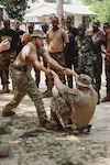 Task Force Paxton medic Cpl. Vince Bartolome spent three days teaching Kenyan military forces Tactical Combat Casualty Care while stationed in Manda Bay, Kenya, in May 2024.