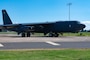 A B-52H Stratofortress taxis to the main runway as part of exercise Red Devil Thunder at Barksdale Air Force Base, La., June 27, 2024. A key focus of RDT was gauging quick-taxi procedures conducted by Airmen on the flightline. (U.S. Air Force Photo by Airman 1st Class Aaron Hill)