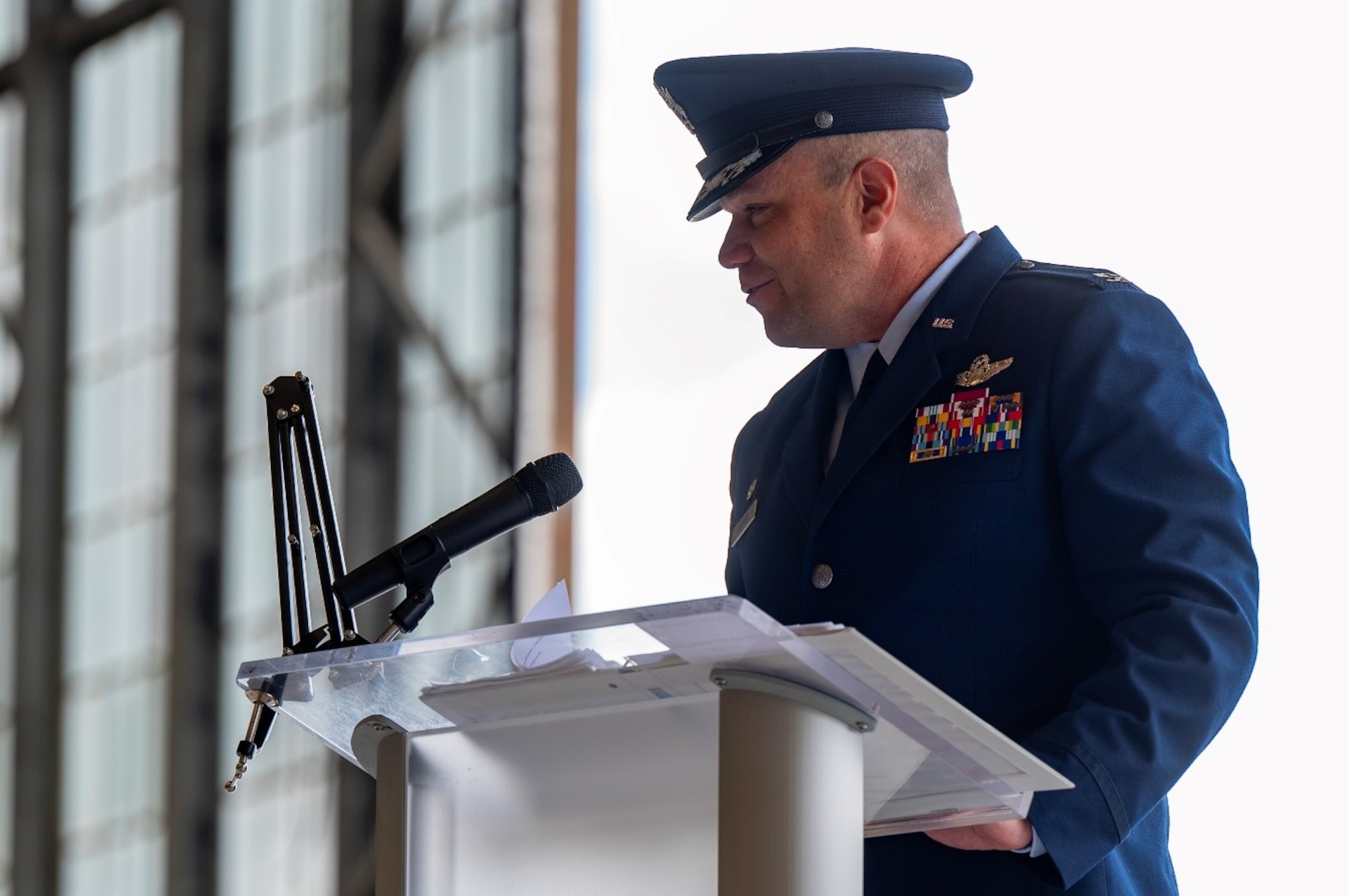 A military member speaks