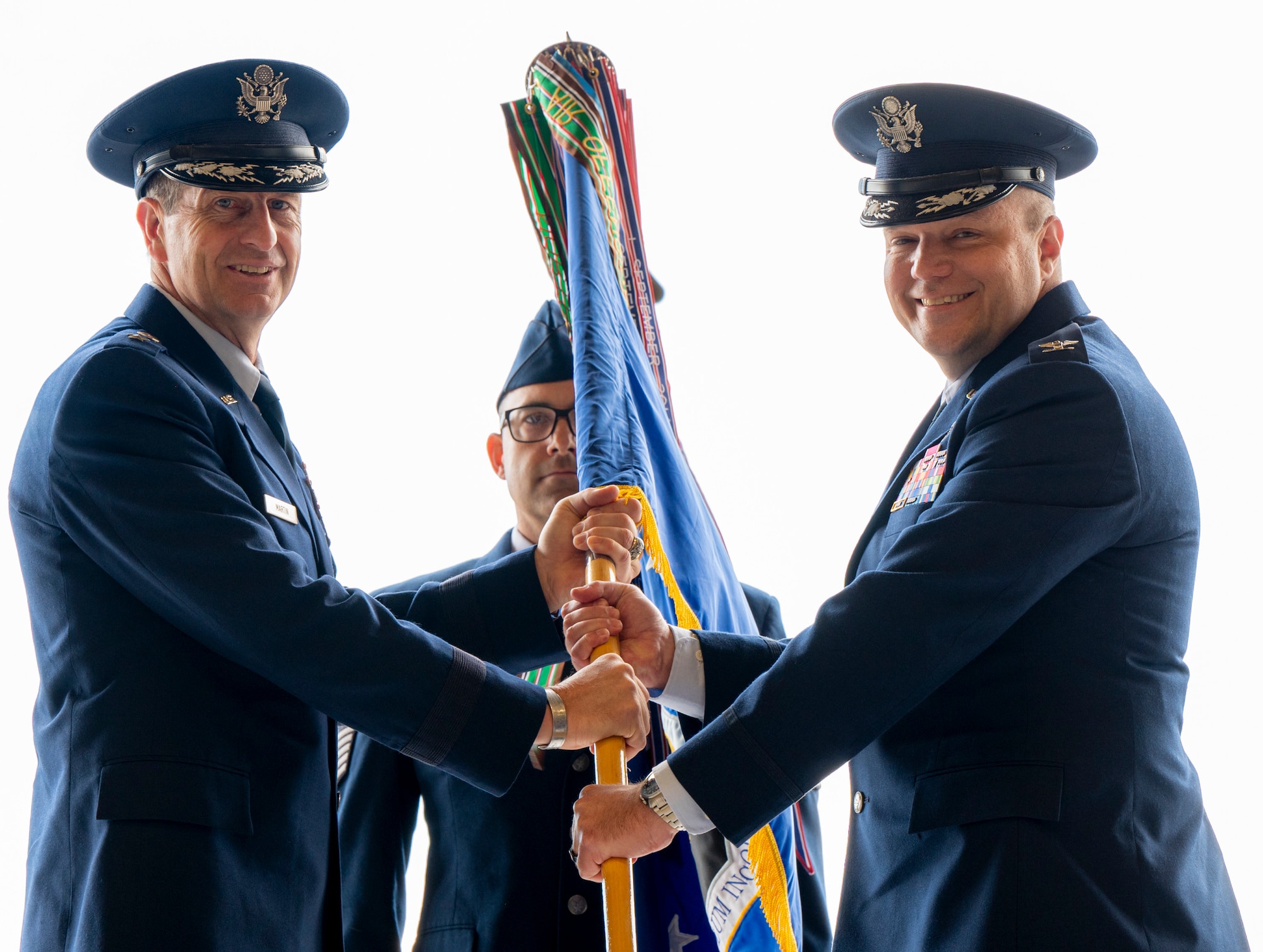 Military members pose for a photo