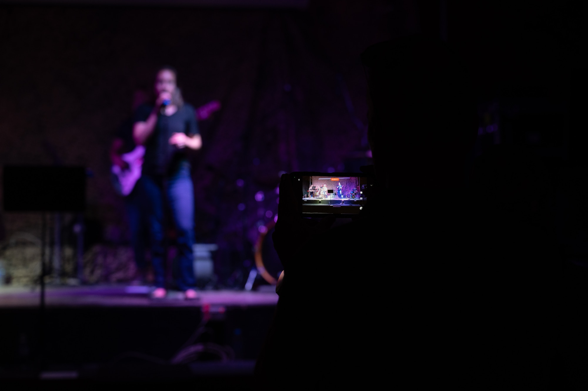 U.S. Airmen assigned to the AFCENT Band perform a concert at an undisclosed location within the U.S. Central Command area of responsibility on June 22, 2024. The AFCENT Band travels throughout Central and Southwest Asia performing community outreach concerts, school assemblies, military functions, troop morale concerts, and diplomatic events hosted by the United States Embassies and their ambassadors. (U.S. Air Force photo)