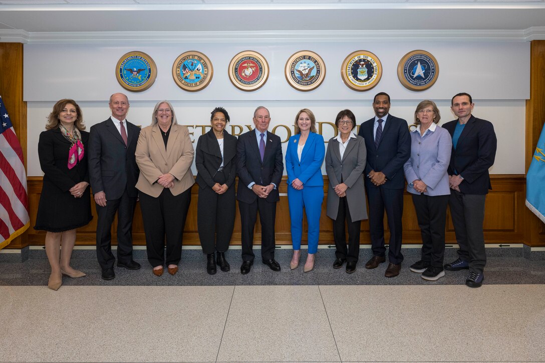 Deputy Secretary of Defense Kathleen H. Hicks poses for a photo with members of the Defense Innovation Board at the Pentagon, Washington, D.C., Jan. 26, 2024. (DoD photo by U.S. Navy Petty Officer 1st Class Alexander Kubitza)