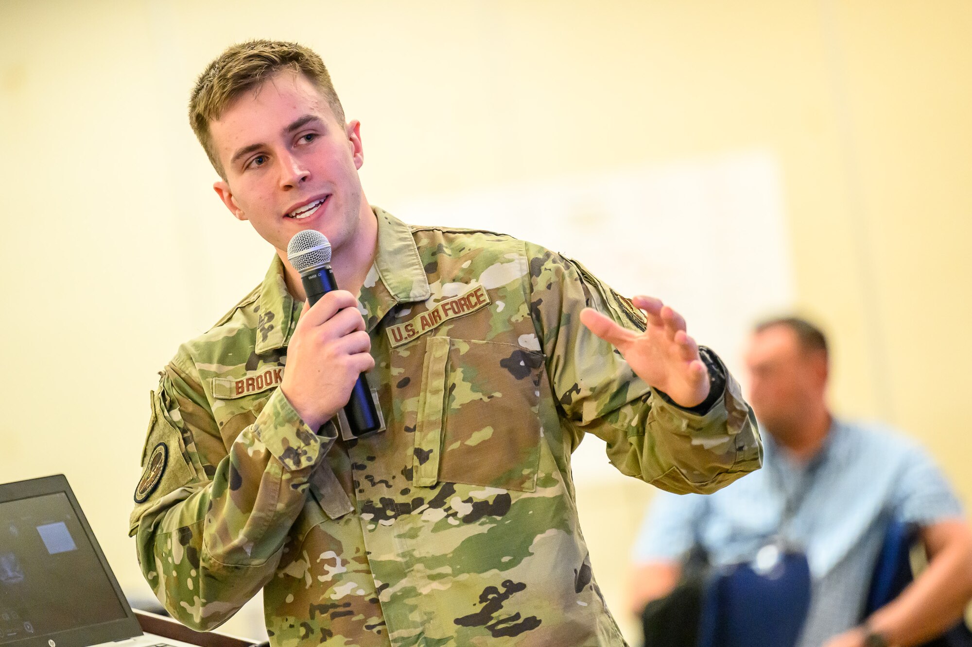 Shots of individuals communicating and participating in the Developers' Summit 2024
