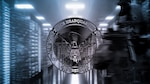 Graphic of Special Operator superimposed on a server farm with JFHQ-DODIN Logo