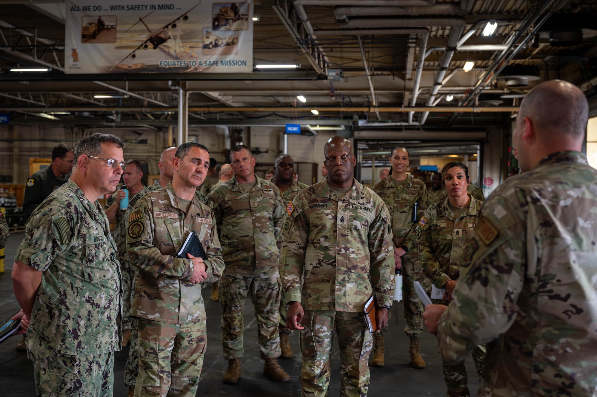Military personal are briefed