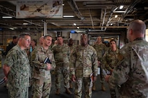 Military personal are briefed