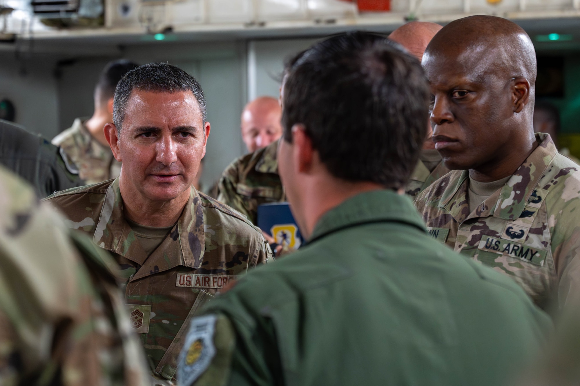 Military personal are briefed