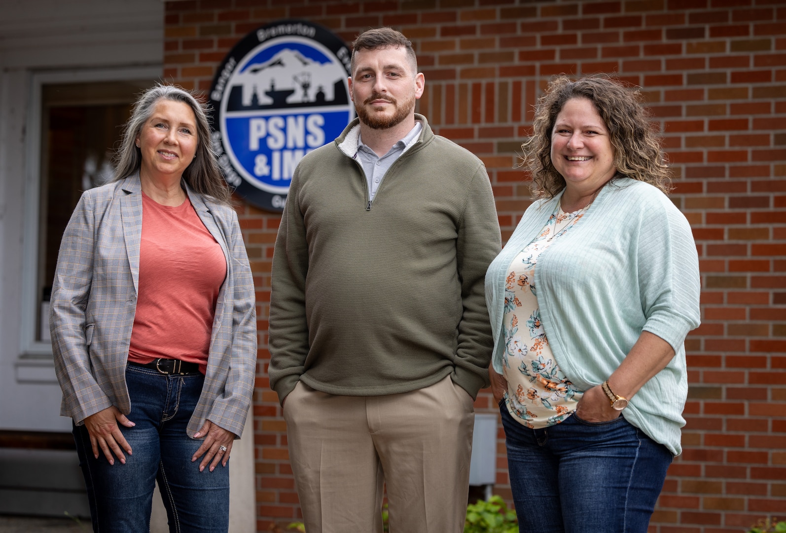 The three-person Puget Sound Naval Shipyard & Intermediate Maintenance Facility Command Career Center team includes (from left) Heidi Anderson, Command Career Counselor lead, John Smith, office manager, and Rozy Castellanos, career counselor. (U.S. Navy photo by Wendy Hallmark)