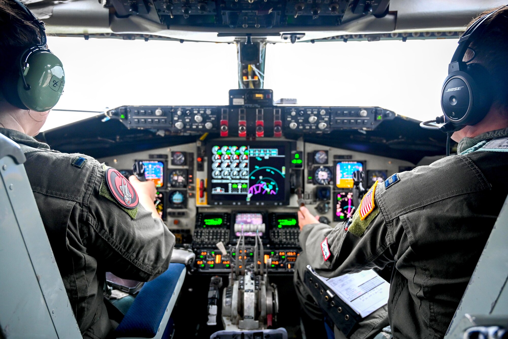 Pilots operate an aircraft.