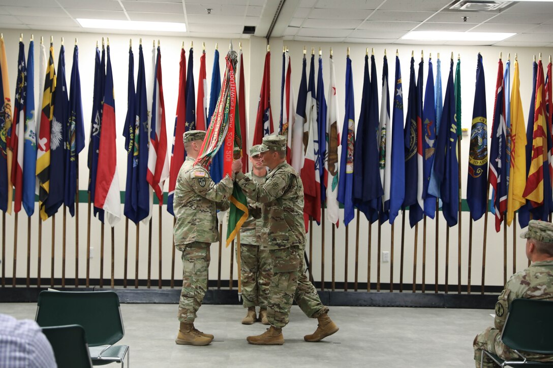 Casing the colors of the 11th MP Battalion (CID)