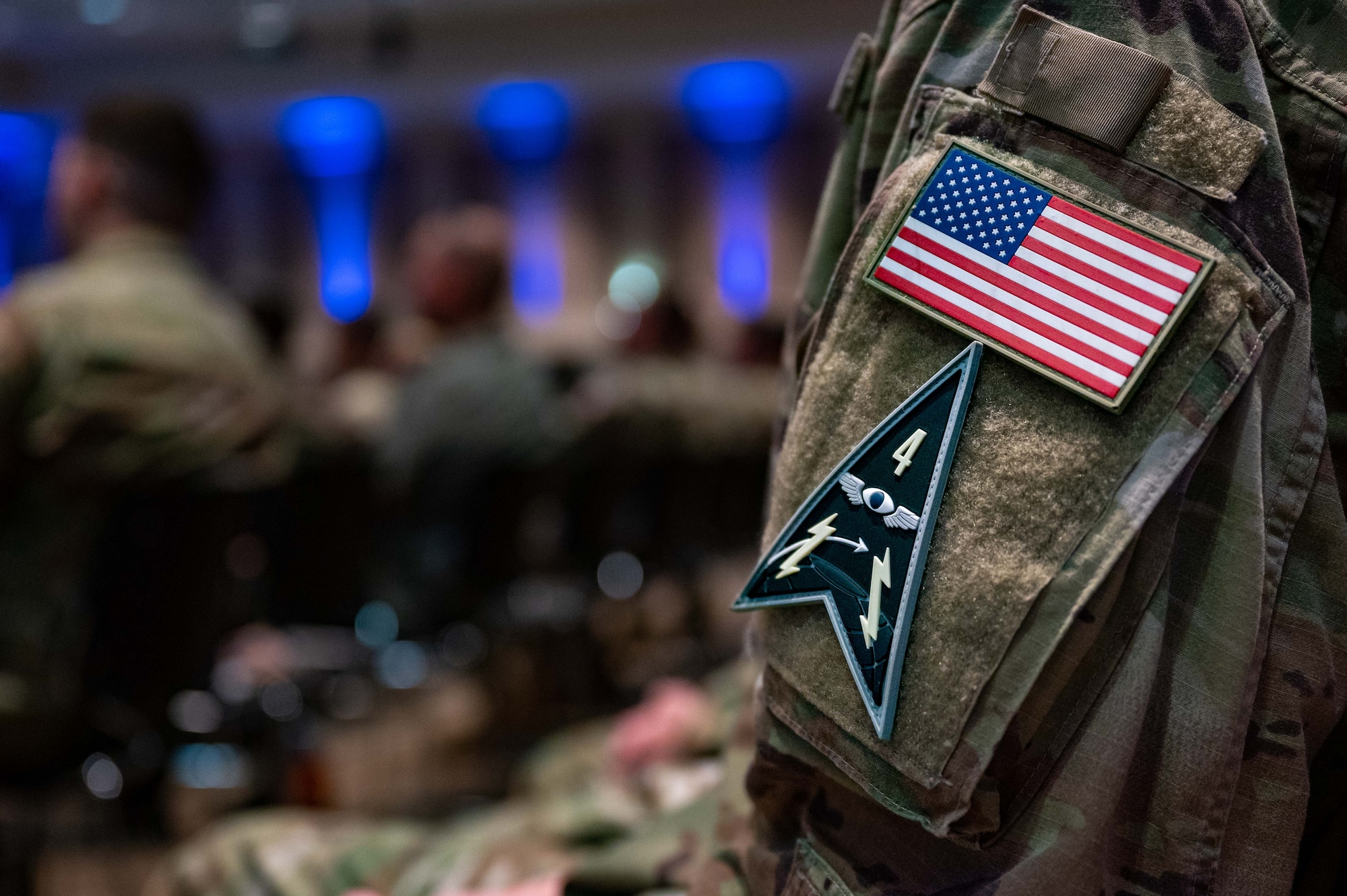 military patch on arm