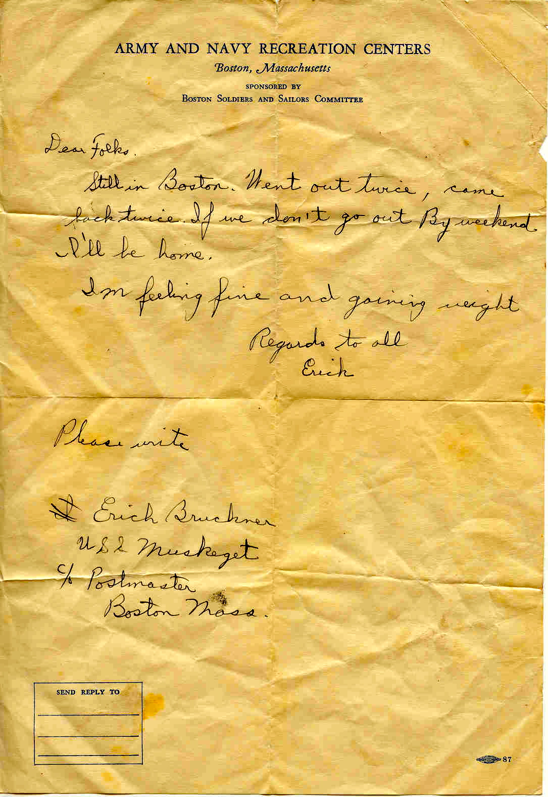 1896 Boston, letter from Dept. of Interior – Bureau of Pensions 1896 Boston, letter from Dept. of Interior – Bureau of Pensions