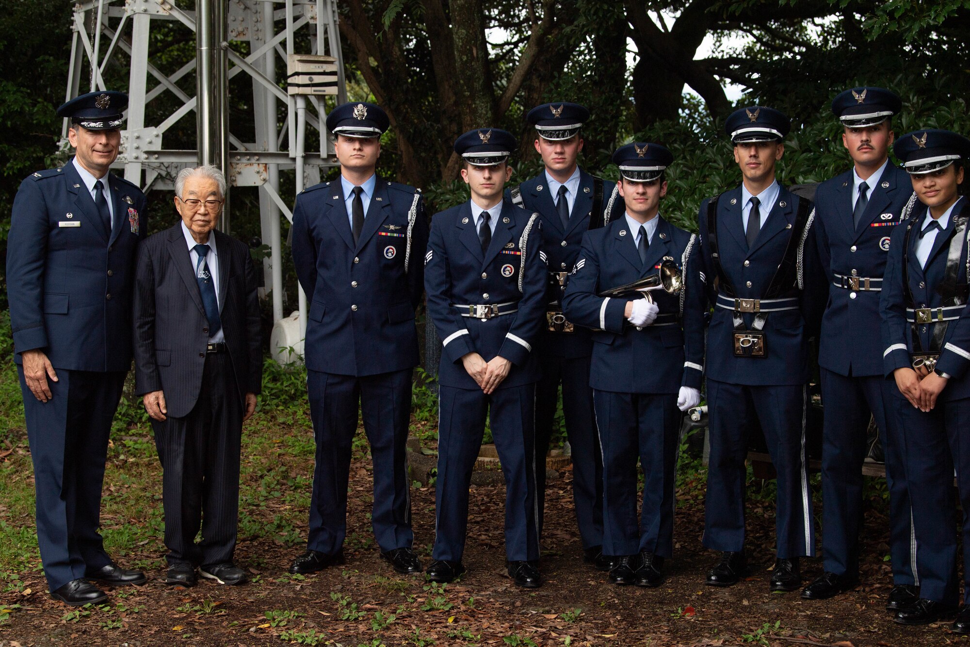A group of people pose for a photo.