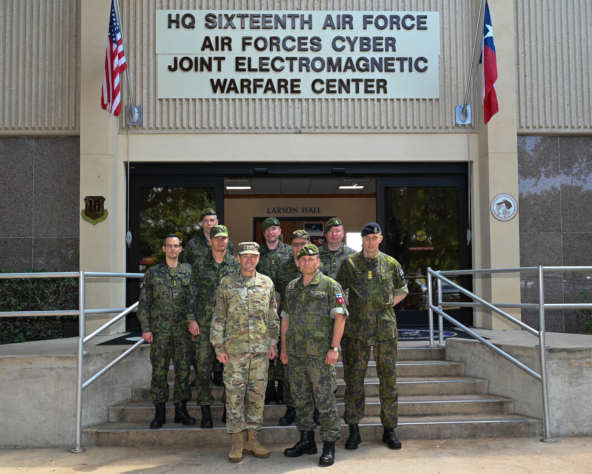 16th Air Force and Finnish leadership pose for a group photo