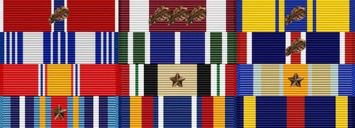 Lt. Col. Whitney Lee Ribbon Rack