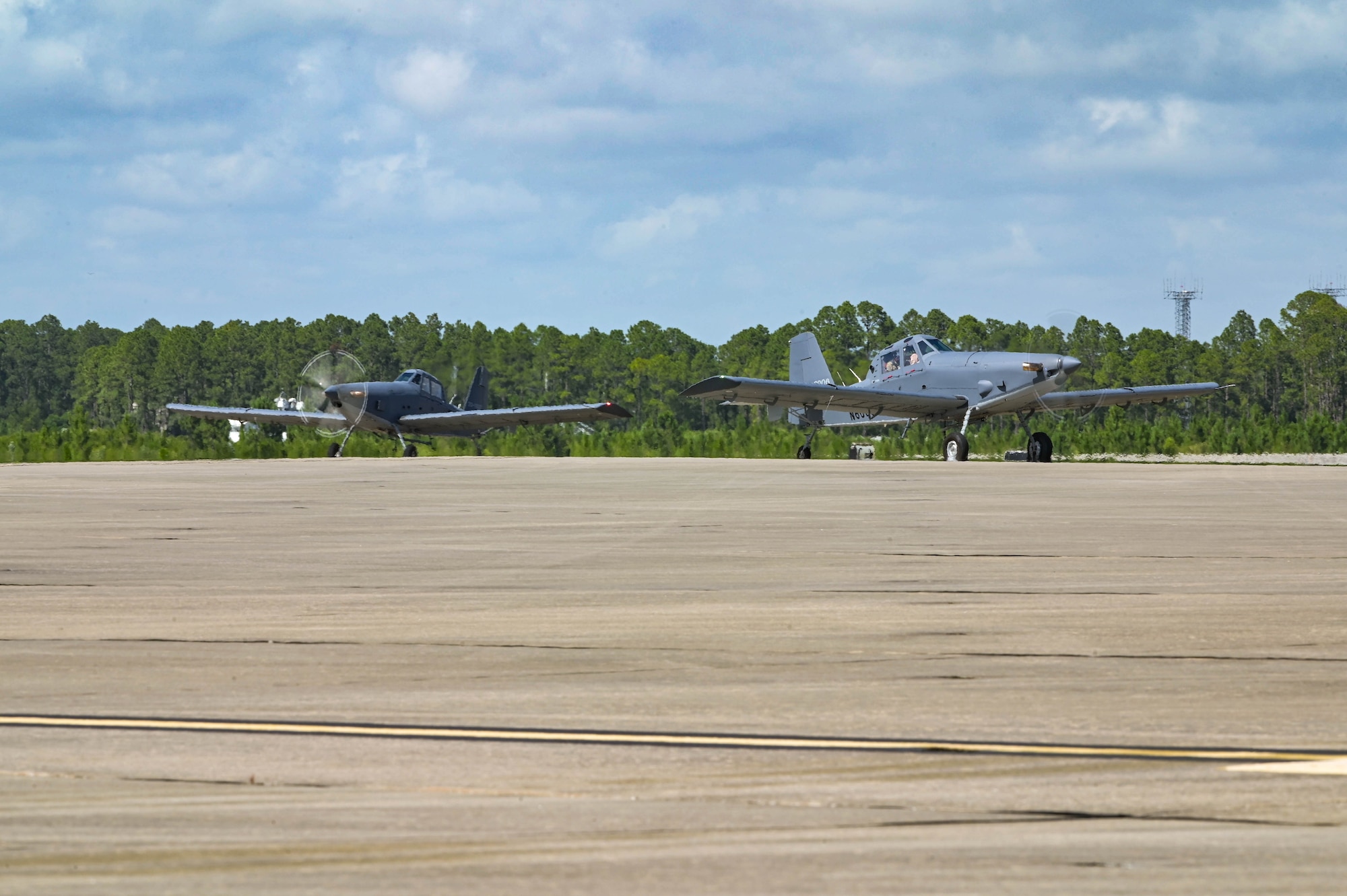 Air Force Special Operations Command received two AT-802U trainer aircraft at Hurlburt Field, Florida on June 28, 2024. These aircraft will be used to train test pilots and initial cadre in a representative tail wheel aircraft in preparation for the missionized Armed Overwatch (OA-1K) variant.