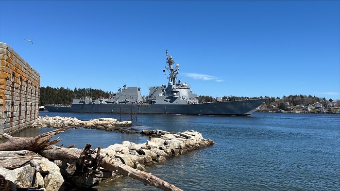 The future USS John Basilone (DDG 122) was delivered to the U.S. Navy, July 8.