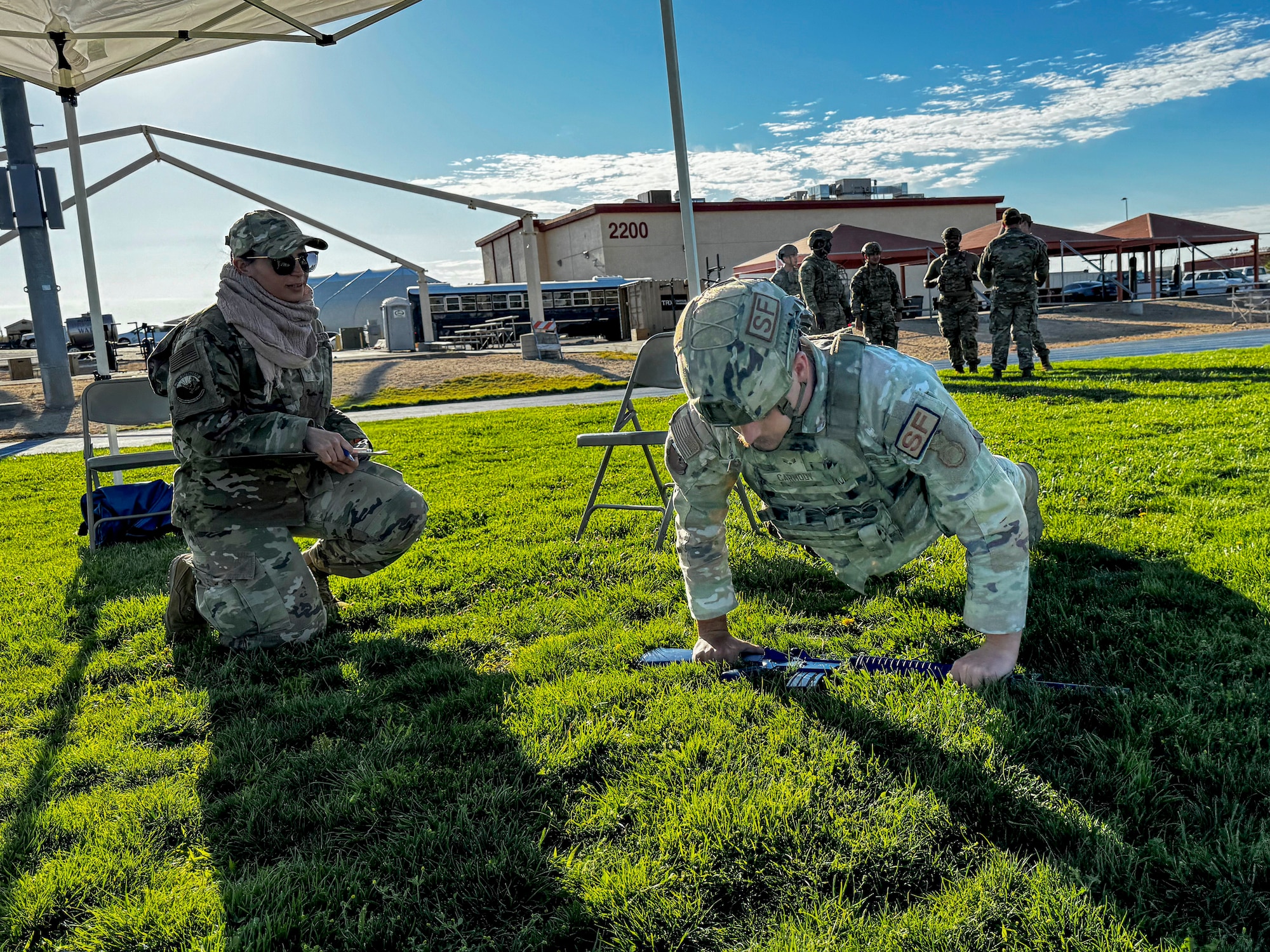 The 412th Security Forces Squadron united 32 members from eight different teams, each member hailing from various internal sections or flights, to form one large cohesive team for the unit’s first-ever Advanced Combat Skills Test, on Edwards Air Force Base, California, June 24-28.