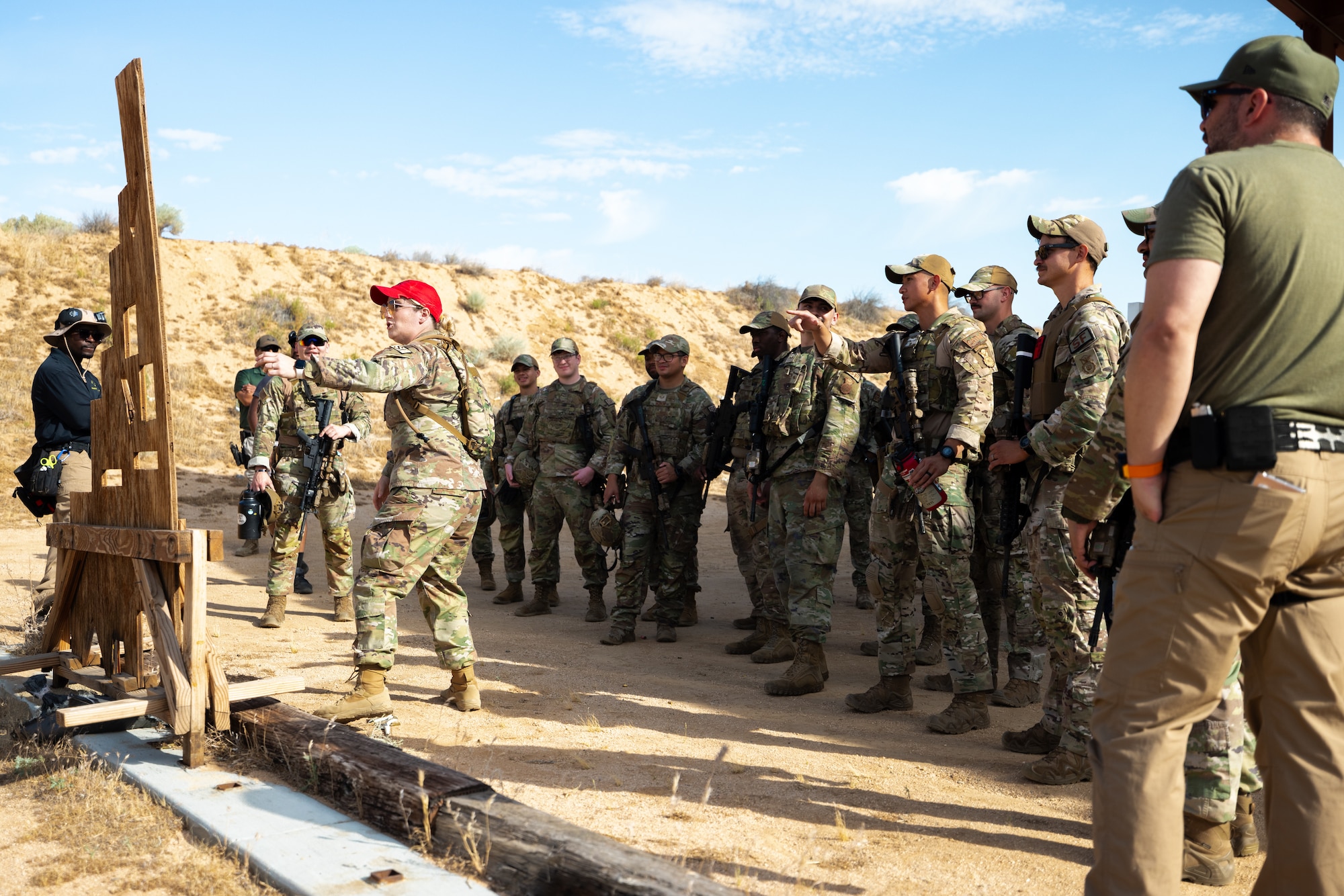 The 412th Security Forces Squadron united 32 members from eight different teams, each member hailing from various internal sections or flights, to form one large cohesive team for the unit’s first-ever Advanced Combat Skills Test, on Edwards Air Force Base, California, June 24-28.