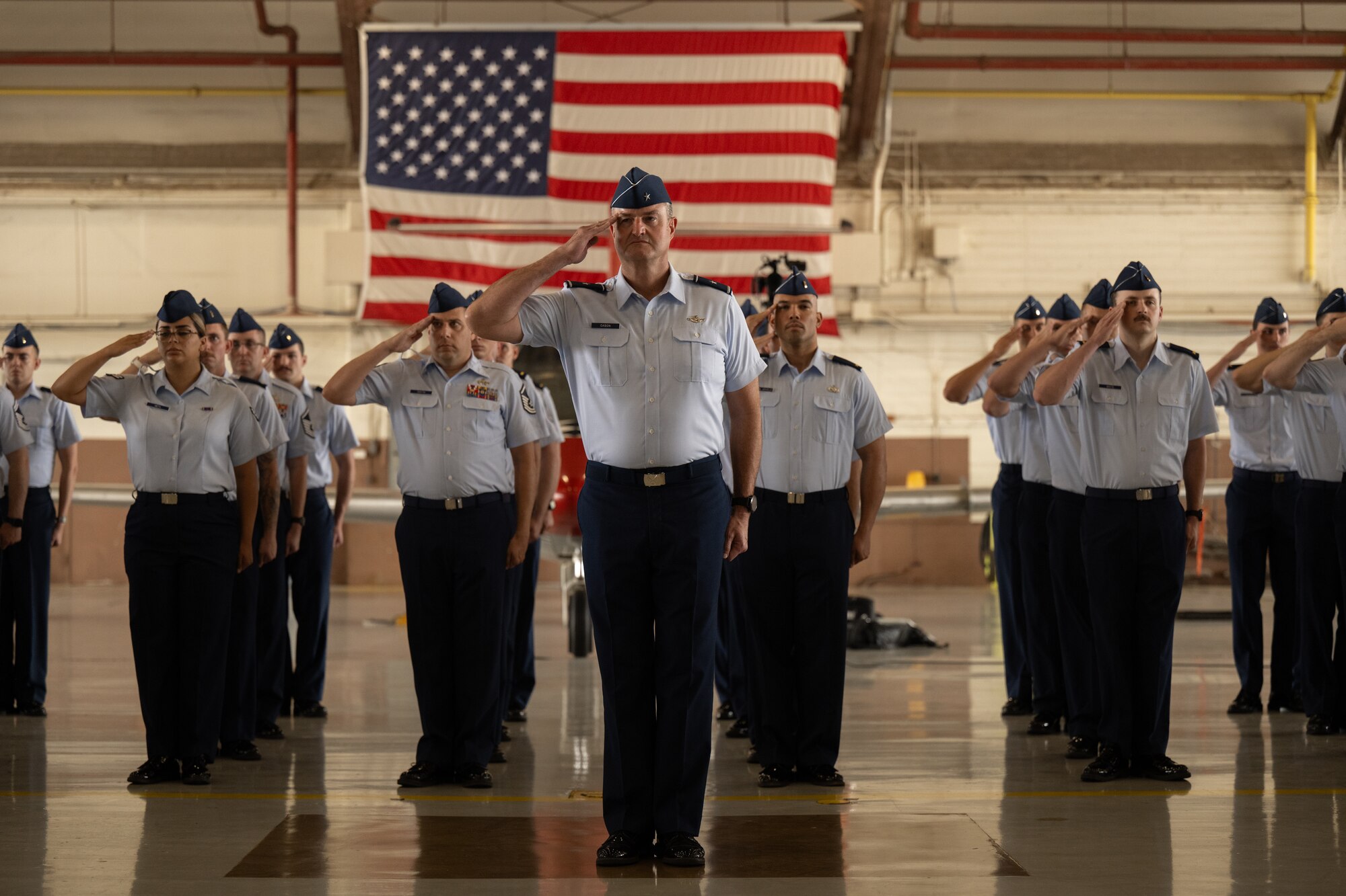 Airmen Saluting