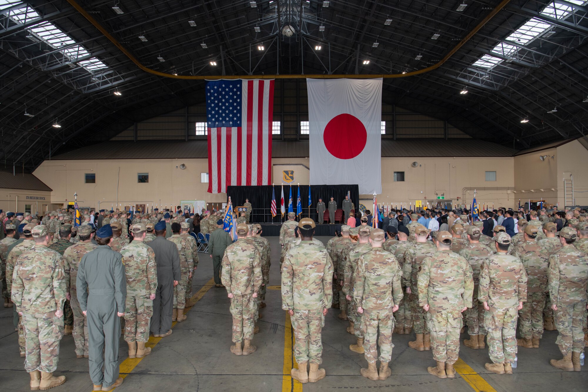 A photo of U.S. Air Force members at a ceremonial event