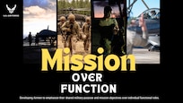 collage of Airmen performing technical tasks with aircraft and weapons