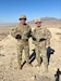 Col. Stuart James, right, Senior Regular Army Advisor Army National Guard, and then-Brig. Gen. Michael Wegscheider pose for a photo during the 56th Stryker Brigade Combat Team's rotation at the National Training Center at Fort Irwin, California, in 2022. (Courtesy Photo by Col. Andrew O’Connor)
