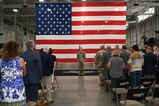 Col. Kevin J. Consedine addresses guests after accepting command of the Corpus Christi Army Depot from Colonel Kyle M. Hogan during a ceremony held July 3, 2024.