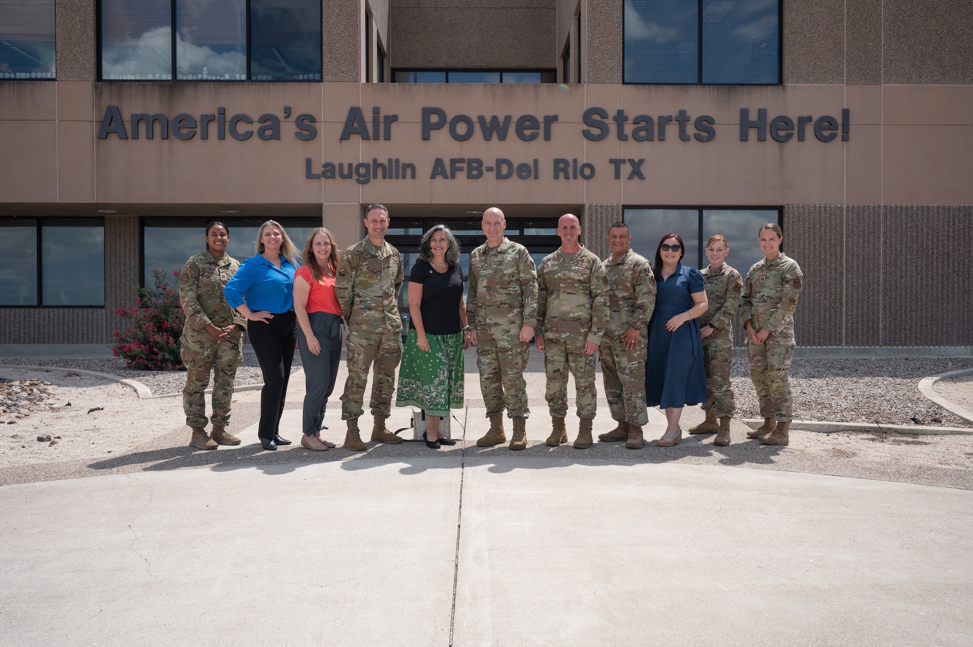 During their tour of Laughlin, participants had the opportunity to engage with a diverse group of personnel, including those from security forces, civil engineering, maintenance, pilot training, key spouses and more.
